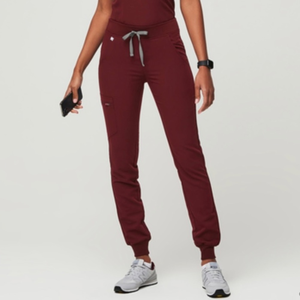 Figs Zamora Burgundy Scrub Pants